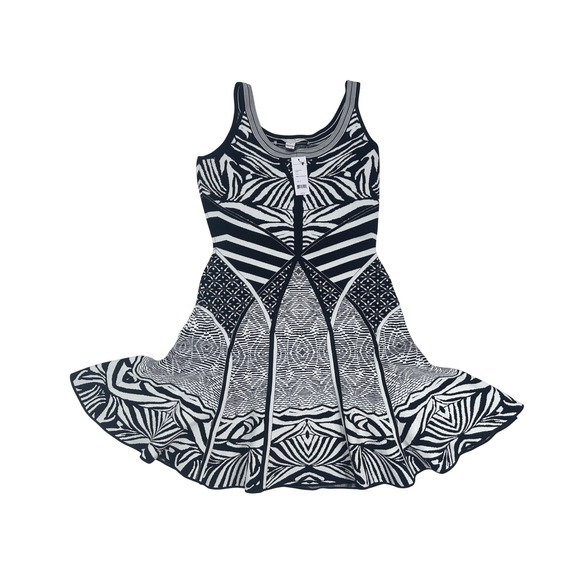 Diane Von Furstenberg Dresses & Skirts - Diane von Furstenberg Fanny‎ Zebra Tattoo Black Knit Dress D8560529M14 Size M